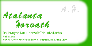 atalanta horvath business card